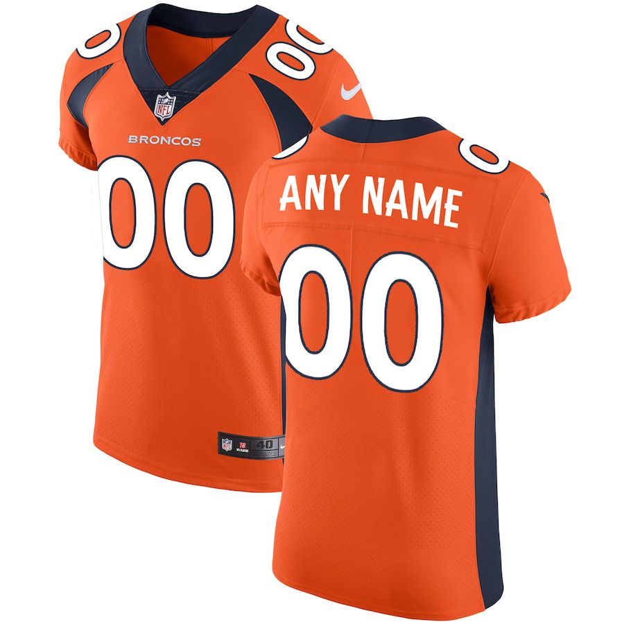 Men Denver Broncos Nike Orange Vapor Untouchable Custom Elite NFL Jersey